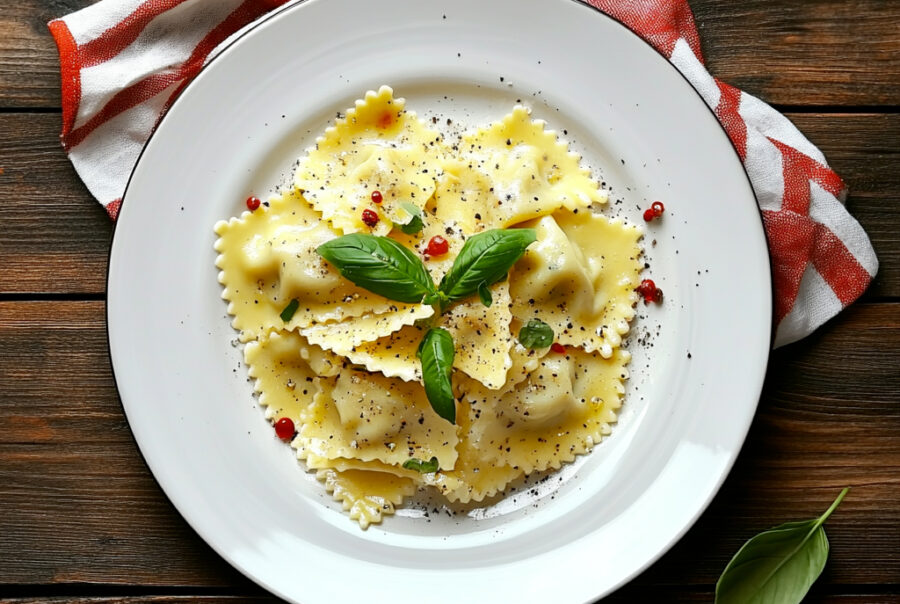piatto di tortelli verdi